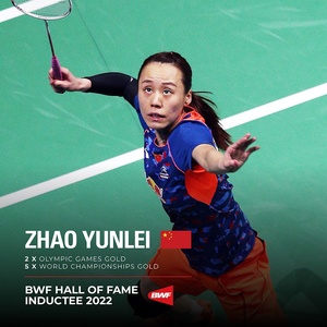Chinese doubles specialist Zhao Yunlei to join badminton’s hall of fame