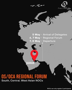 Malaysia and Bahrain to host OS/OCA regional forums in May