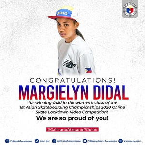 Asian Games champ ‘Magic Margie’ wins online skateboarding competition