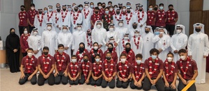 QOC President Sheikh Joaan honors Qatar's national table tennis and swimming teams