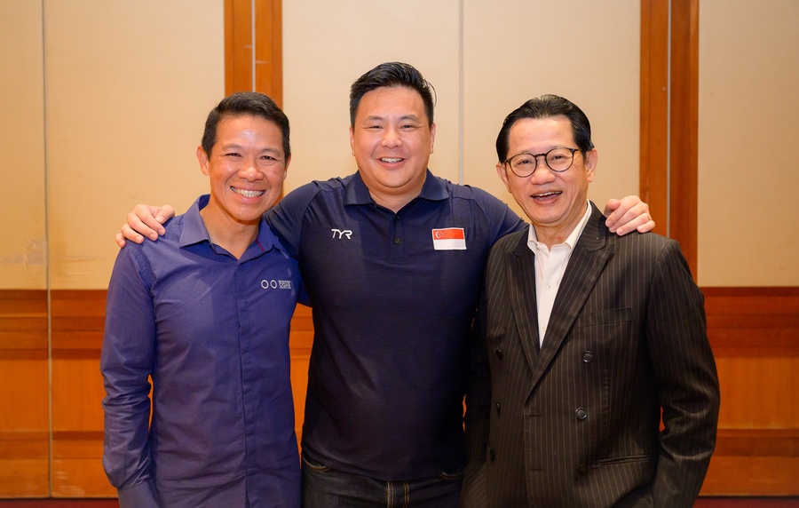 From left: Dr Hing Siong Chen (cycling), Mr Mark Chay (aquatics) and Dr Patrick Liew (gymnastics). © Andy Chua / SNOC