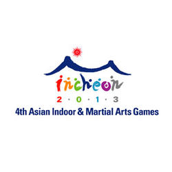 <div>
<p>Using brush techniques, this emblem design embodies the image of a Korean traditional tiled roof, projecting the image of people holding each other''s hand, taking the shape of the letter ''A'' for Asia and reflecting the Incheon Bridge.<br /><br />The image of athletes playing various sports under such roof forms the wordmark ''incheon'' to represent the Indoor and Martial Arts Games staged in the City.</p>
</div>
<div>&nbsp;</div>