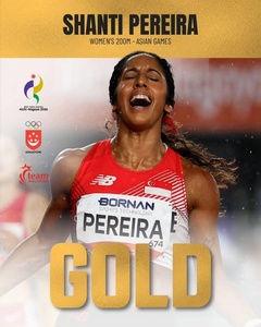 Singapore NOC celebrates Shanti’s golden run