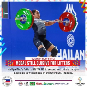 Philippines weightlifting star Hidilyn Diaz-Naranjo says “sorry’ after missing out at SEA Games