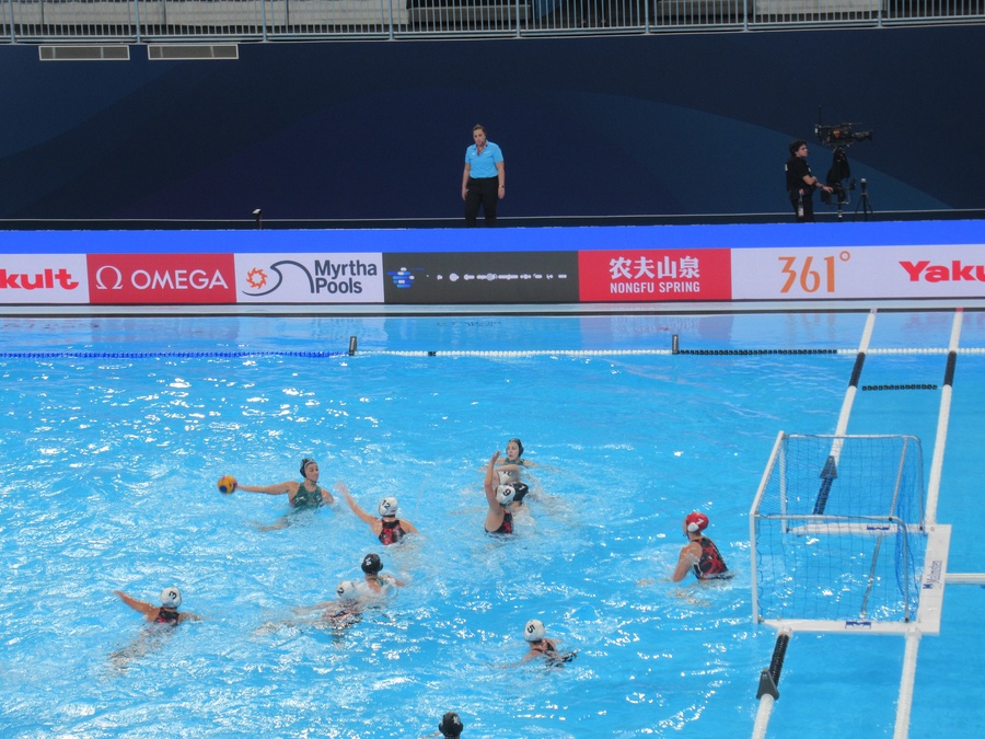 Hungary attack the Singapore cage (Photo: OCA)