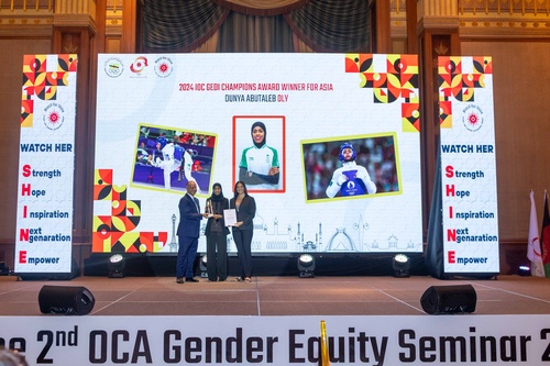 Asia’s ‘GEDI’ champion receives award at OCA seminar