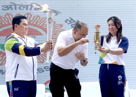 Jakarta - Palembang 2018 | New Delhi, India - 18th Asian Games Torch Relay 2018