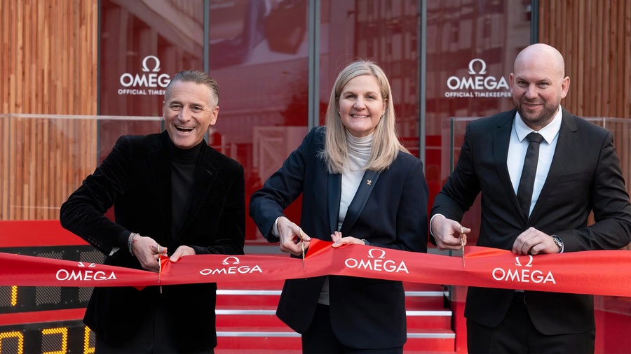 IOC President Kirsty Coventry opens the Omega Pavilion in Milan on February 5. (Photo: IOC)