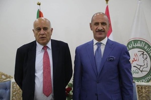 Palestine NOC President, Iraqi Sports Minister discuss closer ties