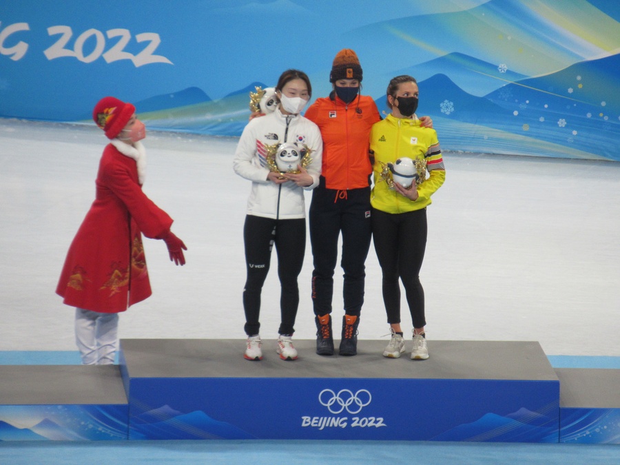 Korea’s Choi Min-jeong after winning short track silver for Korea (Photo: OCA)