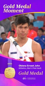 Pole vaulter EJ Obiena gives Philippines its first gold medal of Hangzhou Asian Games