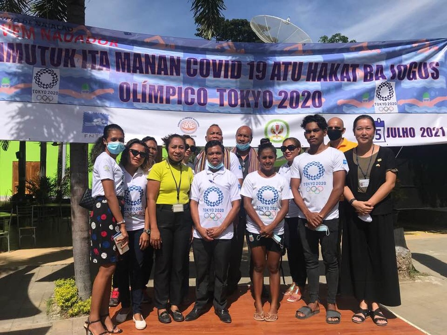 The Timor Leste swimming federation held a swimming competition on July 5 to promote Tokyo 2020. ©  Laurentino Guterres Facebook