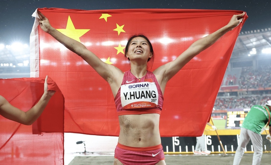 China’s Huang snatches Asian Games long jump gold in dramatic final round