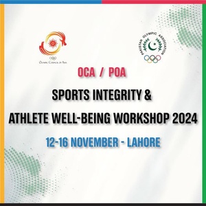 Pakistan NOC to run OCA Sports Integrity & Athlete Well-Being Workshop