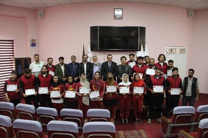 Afghanistan NOC President hands out handball certificates