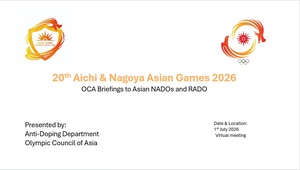 OCA reaffirms commitment to Clean Sport ahead of Aichi-Nagoya 2026