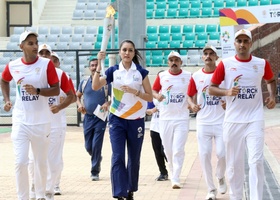 Jakarta - Palembang 2018 | New Delhi, India - 18th Asian Games Torch Relay 2018