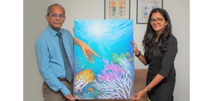 Sri Lanka NOC gifts painting on environmental sustainability to IOC