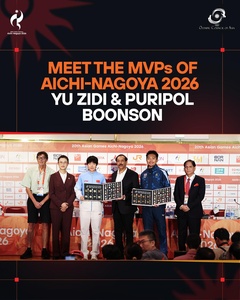 OCA announces Asian Games MVPs: Yu Zidi, Puripol Boonson