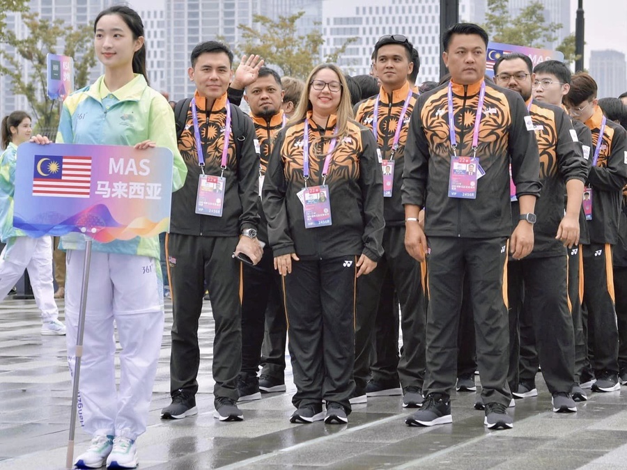 Team Malaysia at the Team Welcome Ceremony ahead of the 19th Asian Games in Hangzhou (Photo: https://olympics.com.my)