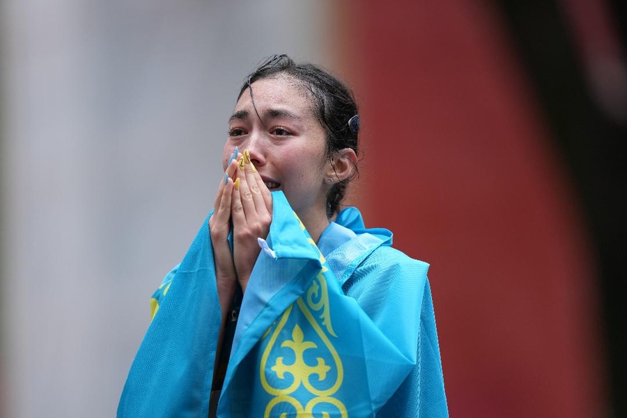 Toxanbayeva captures race walk marathon glory at Asian Games