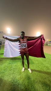 Qatar’s Tosin Ogunode win 100m final to be crowned fastest man in the Gulf