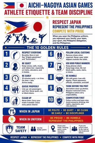 Pilipinas Sepaktakraw issues etiquette and discipline guidelines for Japan