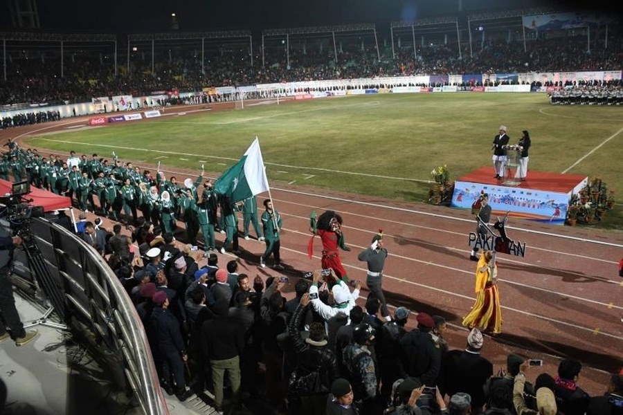 Pakistan contingent at 2019 South Asian Games in Kathmandu and Pokhara. © Pakistan Olympic Association