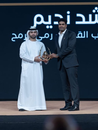 Pakistan javelin ace Arshad Nadeem honoured with Global Breakthrough Athlete award