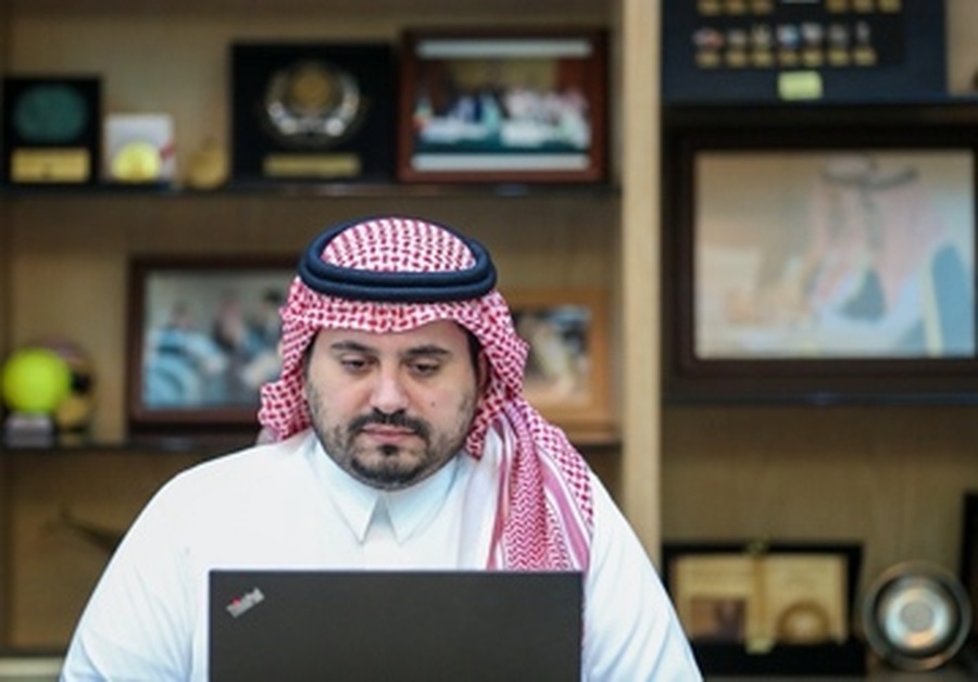 Prince Fahad ibn Jalawi, SAOC director of International Relations during the 2nd SAOC virtual conference.