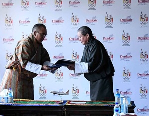 Bhutan Olympic Committee renews partnership agreement with Drukair
