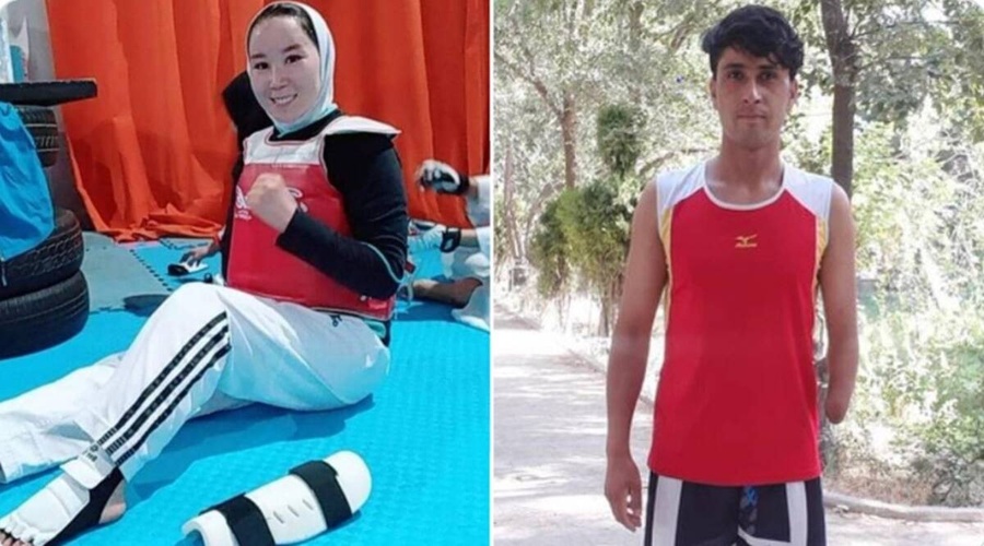 The two Afghanistan Paralympic athletes who will not be able to compete in Tokyo. © Indian Express