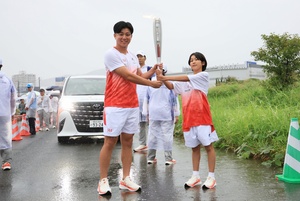 Asian Games torch relay reaches Gamagori City