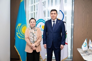 Kazakhstan NOC Secretary General in meeting with Chinese Embassy officials