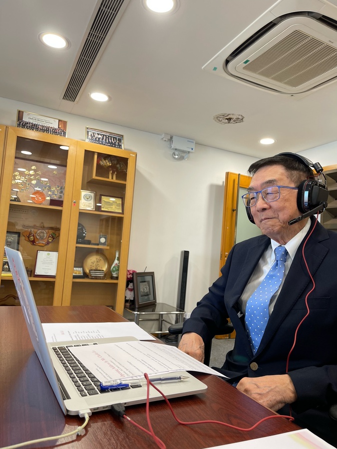 Charles Lo chairs the OCA Media Committee meeting on Tuesday. © Kelvin Mak, Sports and Olympic Committee of Macau, China