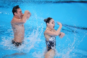 Kazakhstan’s artistic swimmers celebrate historic gold medal at World Aquatics Championships