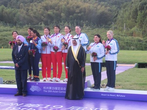 OCA Acting President presents shooting silver medal to his daughter Ria