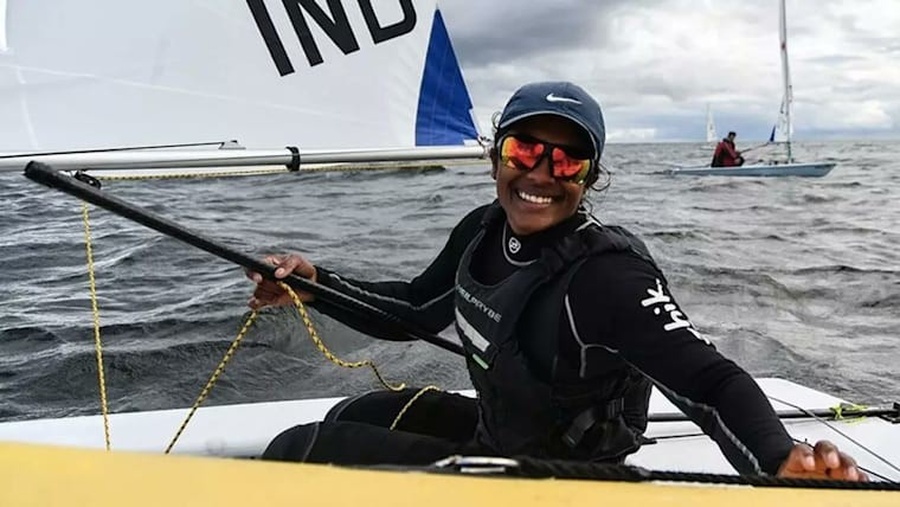 Nethra Kumanan has become the first Indian woman to qualify for the Olympic Games sailing competition. © Olympic Channel