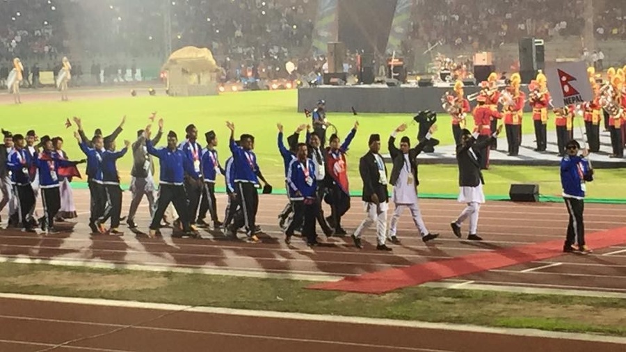 Nepal at the 2016 South Asian Games in Guhawati, India. © Nepal Olympic Committee