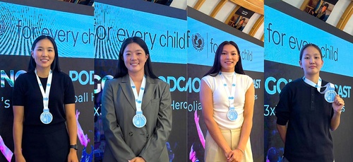 UNICEF Mongolia celebrates women’s 3x3 basketball silver medals