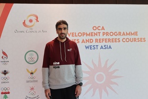 Former Qatar volleyball ace Ali Bairami learning new coaching tricks at OCA special project