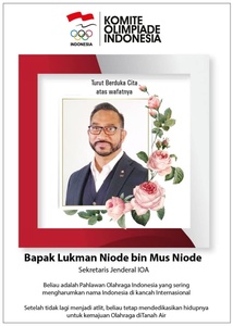Indonesian sport mourns Olympic swimmer Lukman Niode