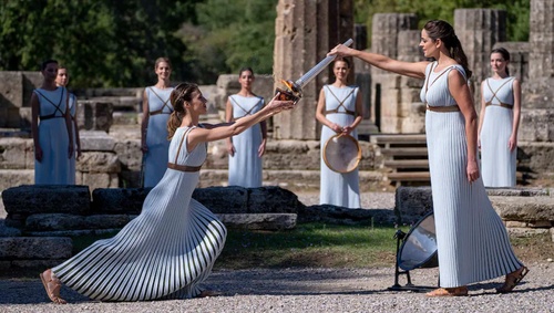 Olympic flame for Beijing 2022 lit in Ancient Olympia