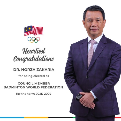 Malaysia NOC congratulates President Norza on BWF Council election