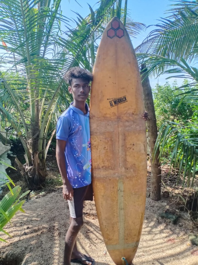 Praveen Kumar, 17, from India is one 43 recipients. He became an ISA-certified instructor and now teaches kids in his village how to surf. © ISA