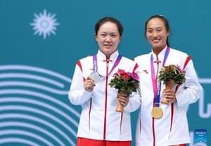 Zheng, Zhu proud to capture tennis gold, silver for China