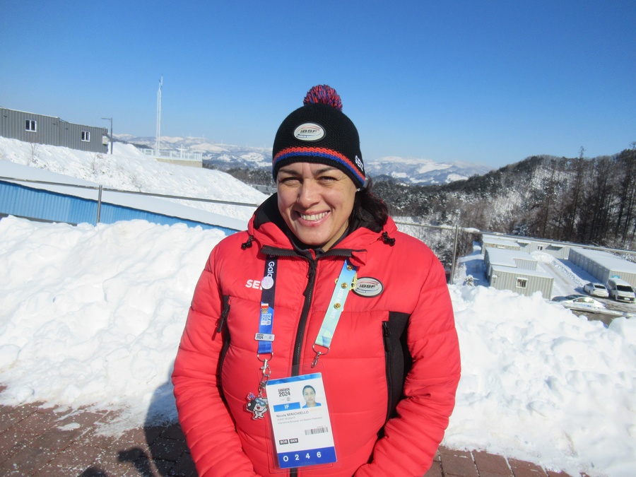 Nicola Minichiello, IBSF event delegate, at the Alpensia Sliding Centre on Tuesday. (Photo: OCA)