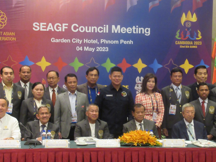 The SEA Games Federation Council meeting takes place at the Garden City Hotel in Phnom Penh on Thursday, May 4.