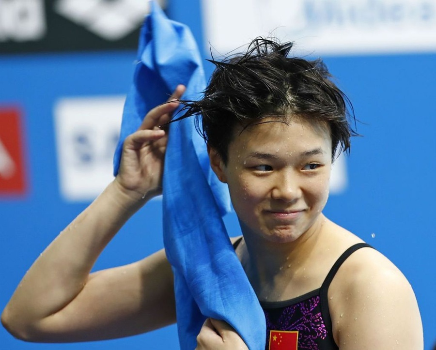 Shi Tingmao has won the FINA female diver of the year award for the fifth straight time.© SIPA USA