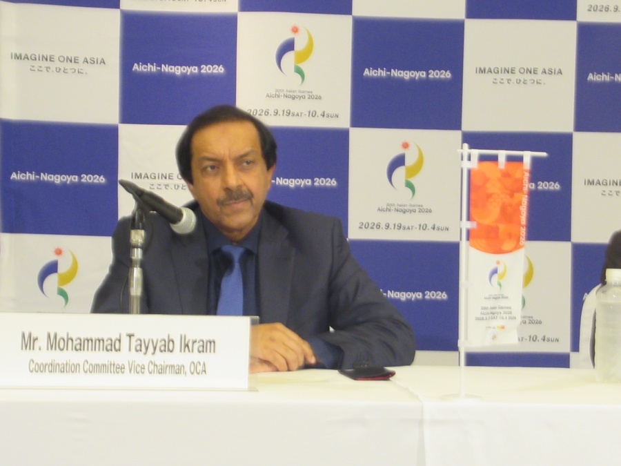 OCA CC Vice Chairman Tayyab Ikram at the press conference on Friday.